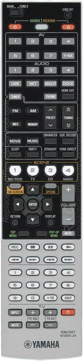 Original YAMAHA Remote Control RAV347 PN:WT928300 RX-V1067