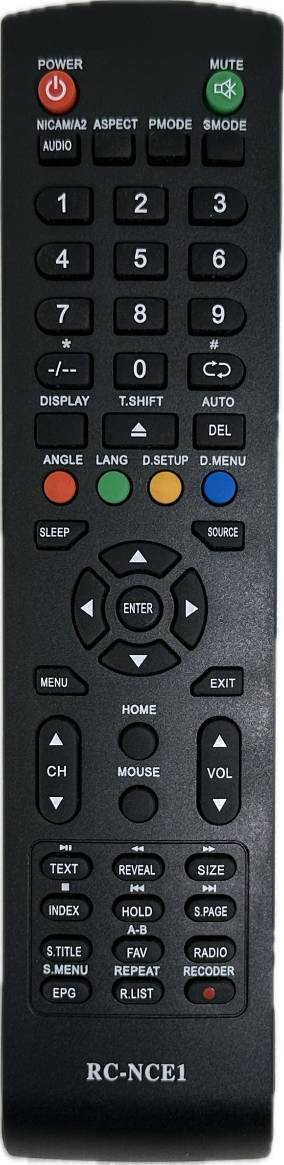 NCE NCE24LEDSMTCOMBBT TV Replacement  Remote Control