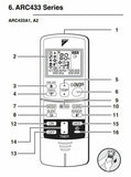 ORIGINAL DAIKIN AIR CONDITIONER REMOTE CONTROL SUBSTITUTE ARC433B70 GENUINE