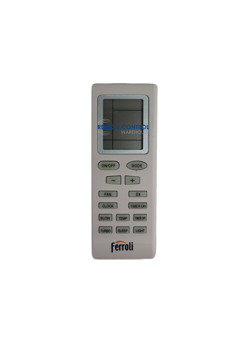 FERROLI AIR CONDITIONER REMOTE CONTROL YB1FA Remote Control Warehouse
