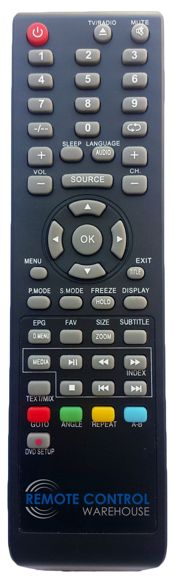 RV Media 041969  LED TV REPLACEMENT REMOTE CONTROL