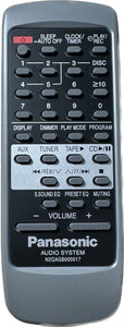 Original Panasonic Remote Control N2QAGB000017 - SA-AK300  SA-AK200 CD Stereo System Genuine