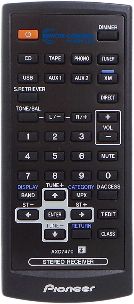 Pioneer Stereo Receiver Original Remote Control  AXD7470  Genuine