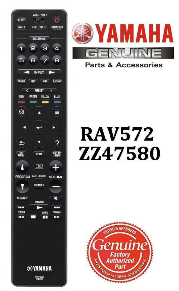 Yamaha Original Remote Control RAV572 ZZ47580 Genuine