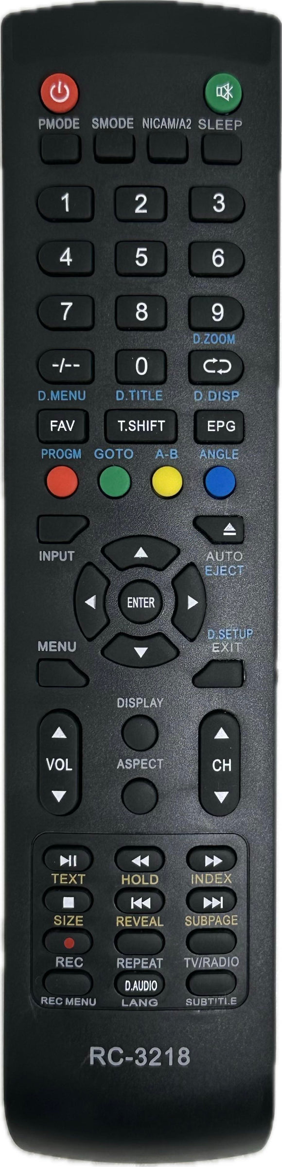 NEONIQ N3218CDVD LED TV Replacement Remote Control