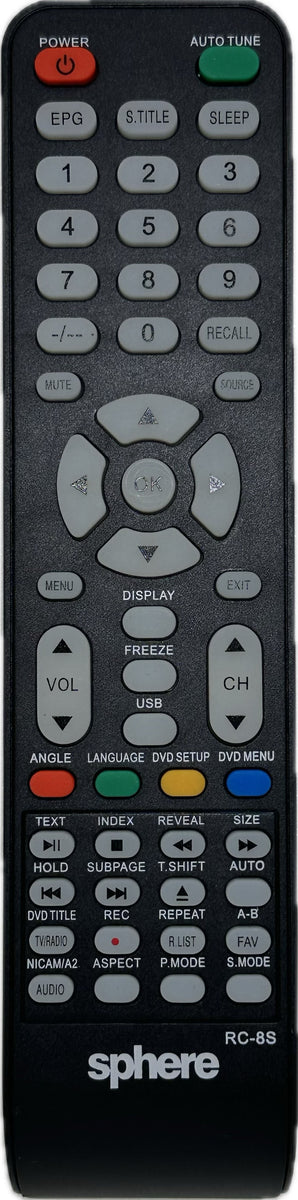 Sphere S8 HD ELED TV DVD Combo Remote Control – Remote Control Warehouse
