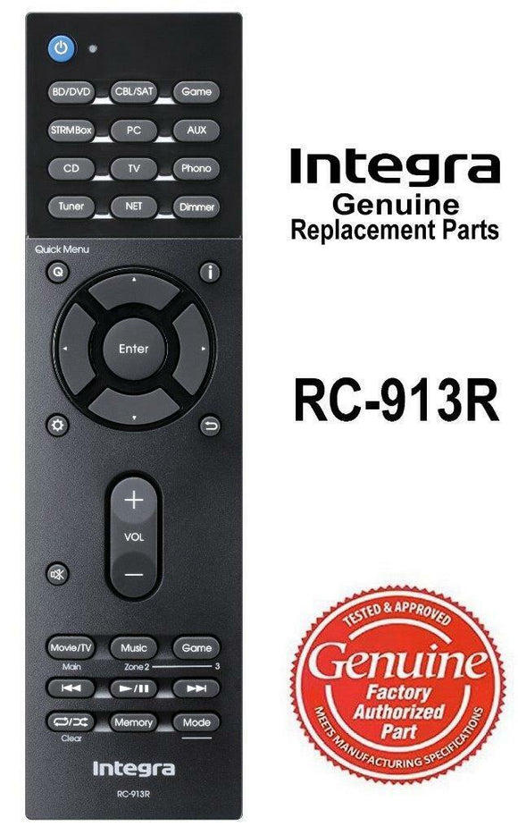 Integra AV Receiver Original Remote Control  RC-913R - DRX-R1.1 DRX-7.1 DRX-5.2 DRX-4.2 Genuine