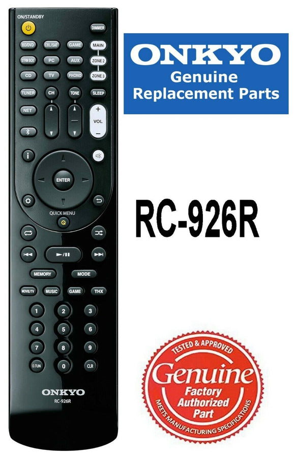 Onkyo Original Remote Control RC-926R - TXRZ1100 TXRZ3100 PRRZ5100 Genuine