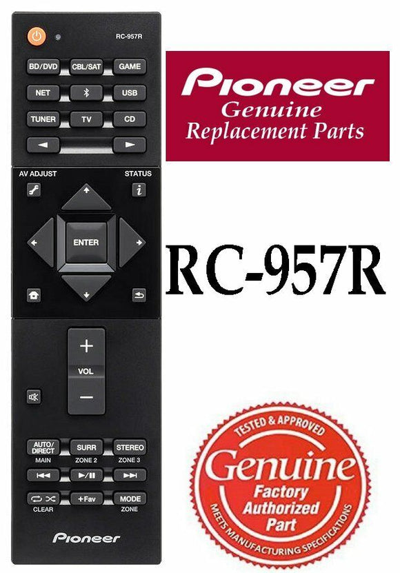 Pioneer Original Remote Control RC-957R - VSXLX102 VSXLX302 VSX832 VSX932 VSX933  Genuine