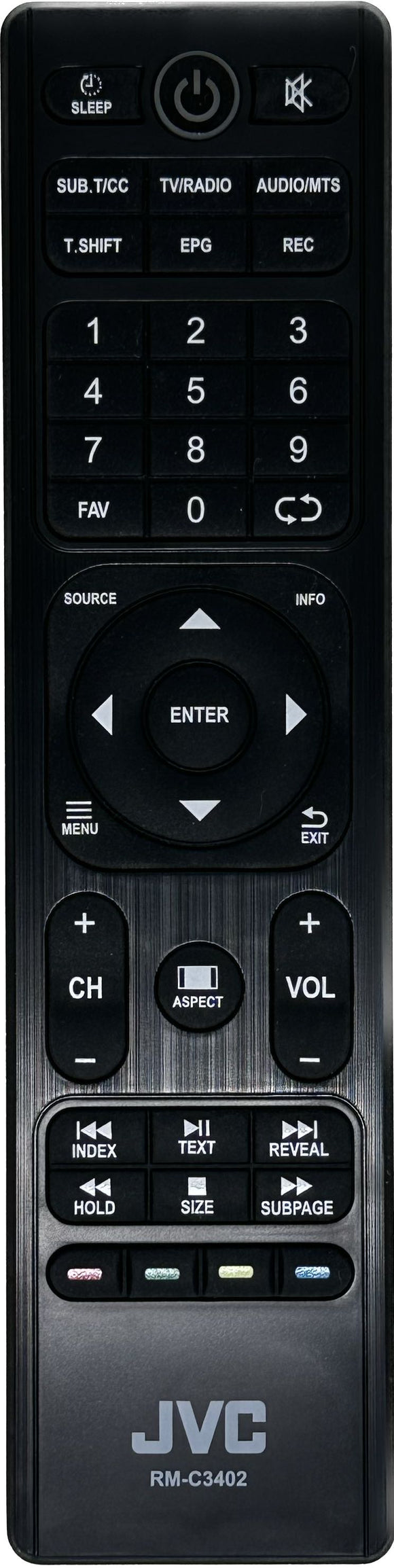 Original JVC TV Remote Control RM-C3402 - LT50N790A, LT55N684A, LT58N790A, LT65N785A Genuine