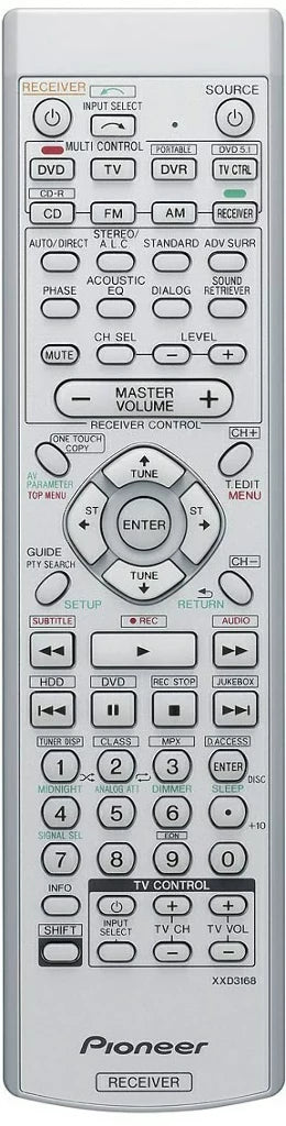 Pioneer VSX-418-K VSX-418-S Audio Video Receiver Original Remote Control XXD3168 Genuine