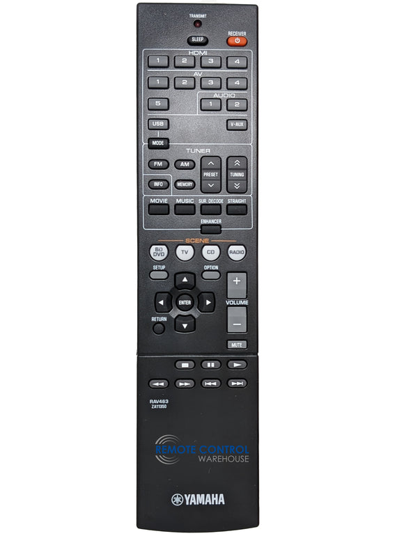 Remote Control Rc463 Original YAMAHA Remote Control RAV463 - RX-V373 RX-V306 AV RECEIVER Ge ...