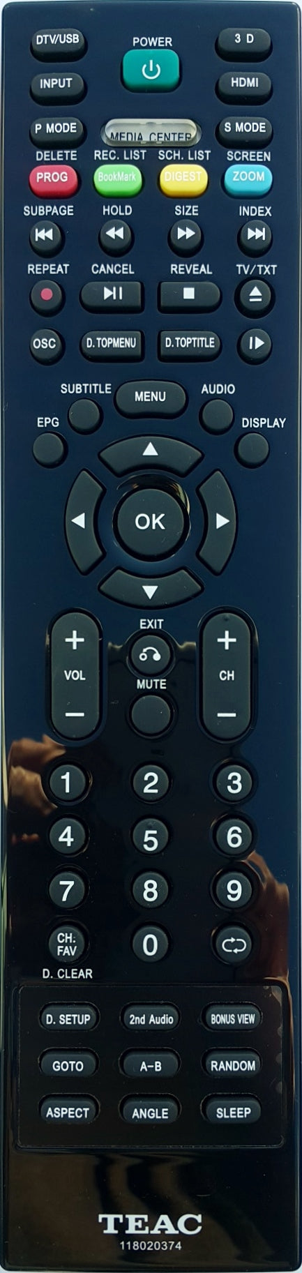 TEAC C5370WTE01R TV Remote Control – Replacement For LCD192HD & LCD222HD, Wireless
