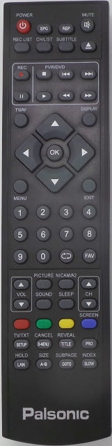 Palsonic Remote Control - TFTV 8153DT  TFTV8157DT  LCD TV - Remote Control Warehouse