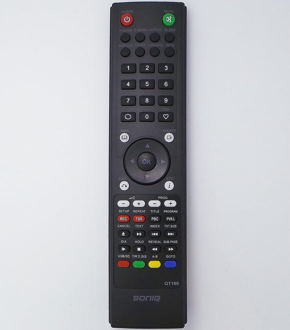 original Soniq Remote Control QT160 - L32V12A-AU L32V11B-AU L32V11C-AU - Remote Control Warehouse