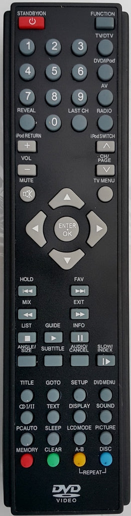 REPLACEMENT REMOTE CONTROL FOR NU-TEC NUE7121 LCD DVD COMBO TV - Remote Control Warehouse