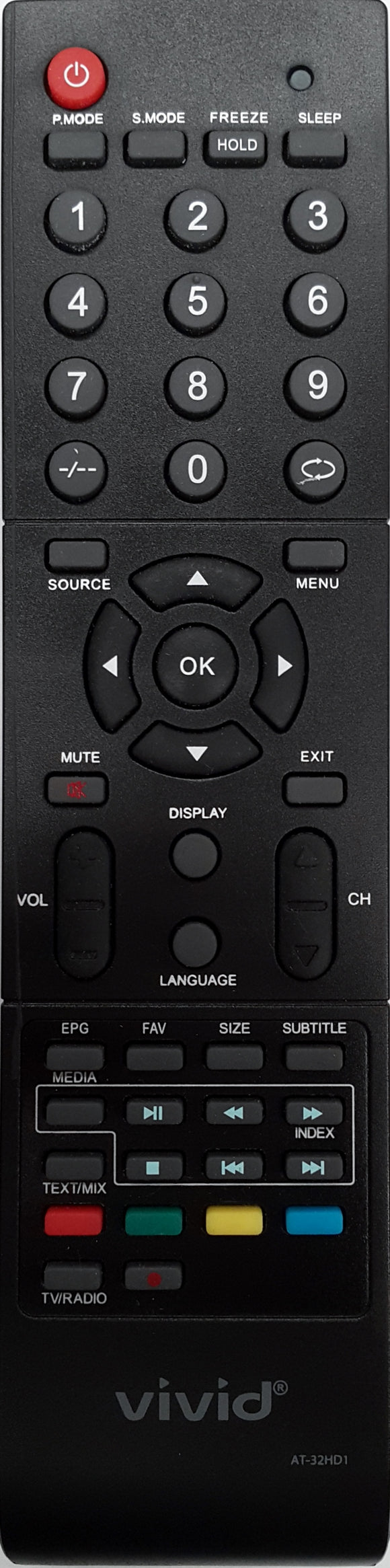 ORIGINAL VIVID REMOTE CONTROL - AT32HD1 LCD  TV - Remote Control Warehouse