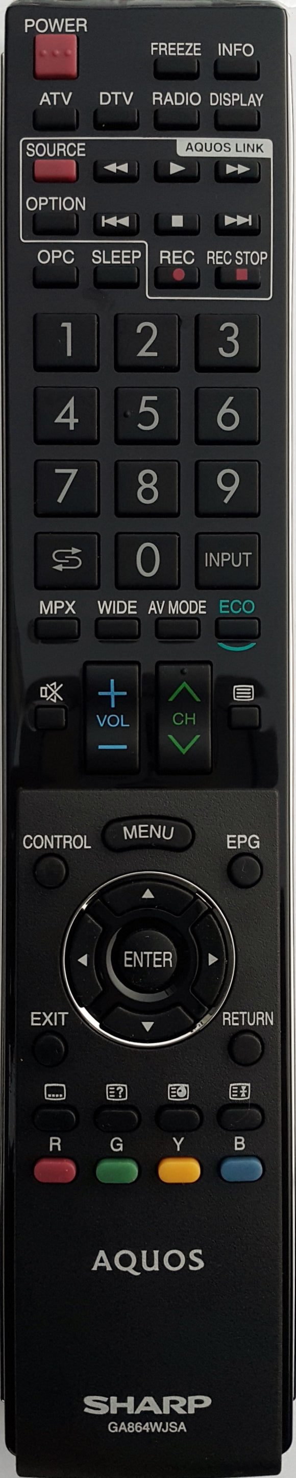 Original Sharp Remote Control GA864WJSA LC52LE820X LC46LE820X LC40LE820X T V - Remote Control Warehouse