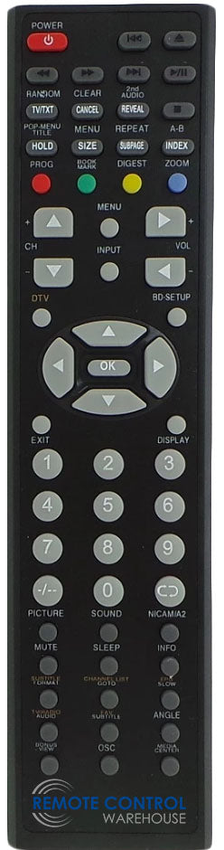 REPLACEMENT GVA REMOTE CONTROL - G32FHDLCDD1 DVDCOMBO TV – Remote ...