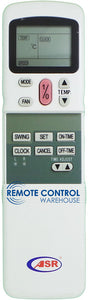 ASR Air Conditioner Remote Control - R11HQ/E - Remote Control Warehouse