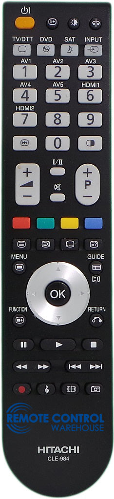 HITACHI REMOTE CONTROL CLE-984 Replace CLE-993 - P50H01AU P42H01AU L42X01AU TV - Remote Control Warehouse