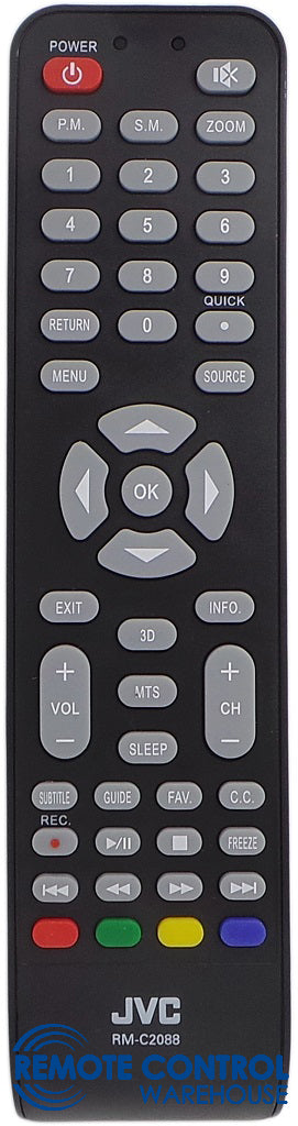 Jvc Remote Rms20 JVC TV Remote Control RM-C2088 Genuine – Remote Control Warehouse