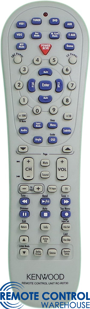 Original KENWOOD Remote RC-R0730 RCR0730 - KXV4680 VRS7100  A/V Receiver - Remote Control Warehouse