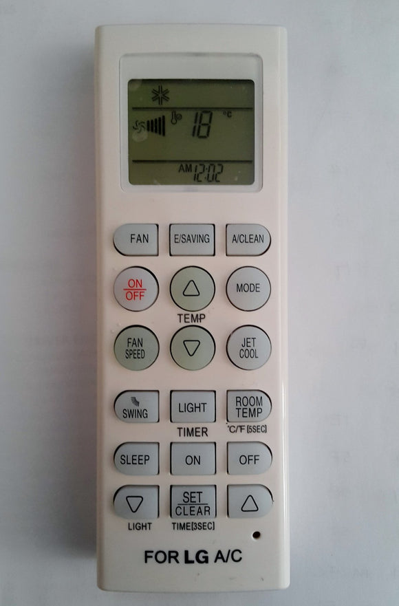 LG AIR CONDITIONER E22AWN-NC13 - REPLACEMENT REMOTE CONTROL