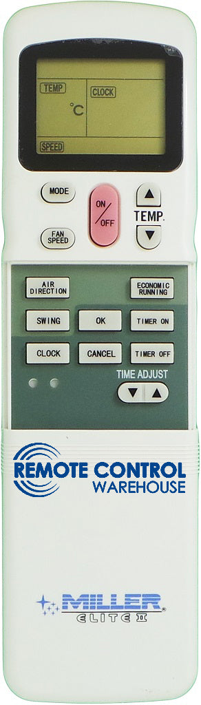 MILLER Air Conditioner Remote Control - R11CG/E - Remote Control Warehouse