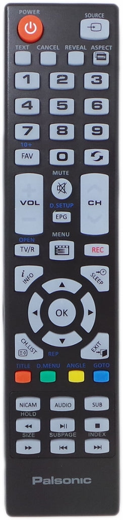 Original Palsonic Remote Control RC-327 - TFTV4980M  TFTV5580M  TFTV5585M   TFTV6080M  TFTV6085M TV - Remote Control Warehouse