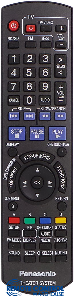 ORIGINAL PANASONIC REMOTE CONTROL N2QAKB000067 N2QAKB000061 - SC-BT100 SA-BT100 Blu-ray Disc Home Theater Sound System