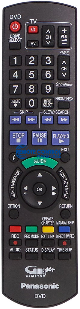 Panasonic Remote Control   N2QAYB000124  Substitute  N2QAYB000344 - DMRXW350 DMRXW450 - Remote Control Warehouse