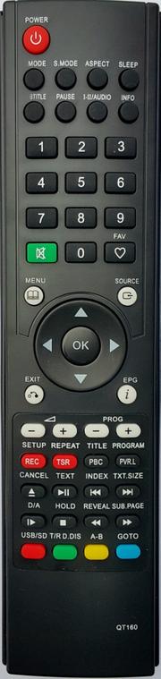 SENZU 3200SE-A101 REVAA HD LED TV SUBSTITUTE Replacement Remote Control