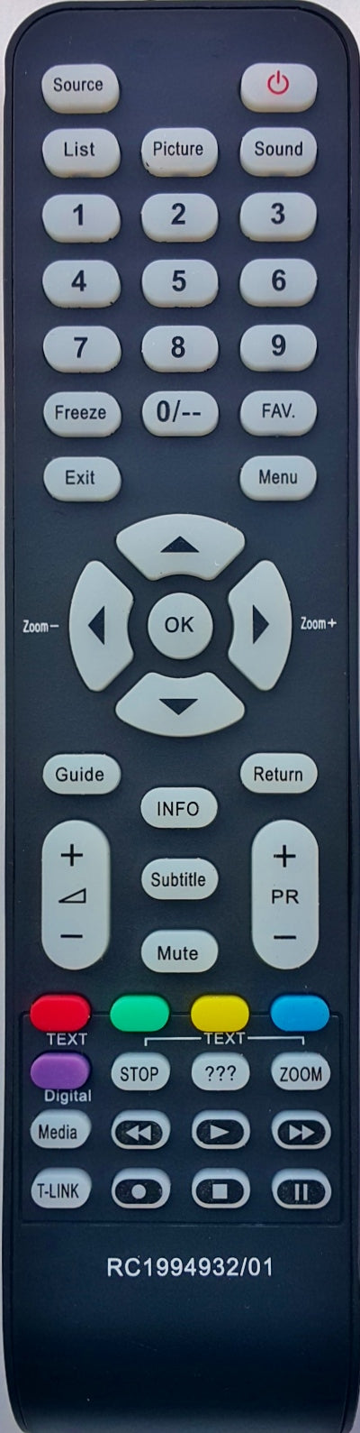 REPLACEMENT TCL REMOTE CONTROL RC1994932/01 - L32M11HD, L40M11FHD LCD TV - Remote Control Warehouse