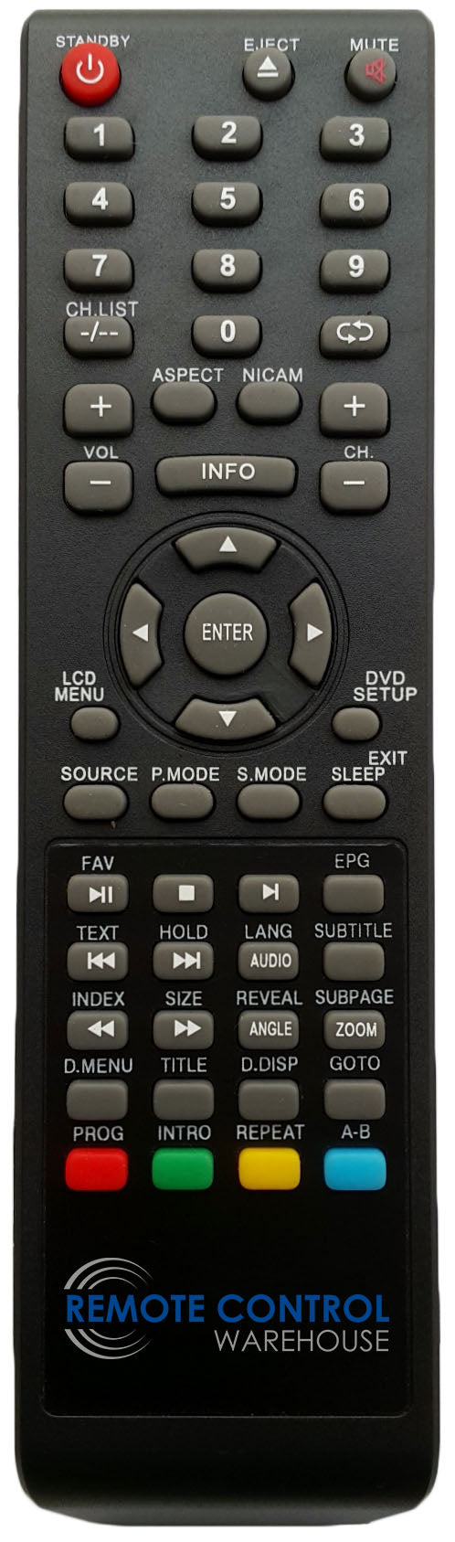 GRUNDIG REPLACEMENT REMOTE CONTROL - GLCD2206HDV LCD TV - Remote Control Warehouse