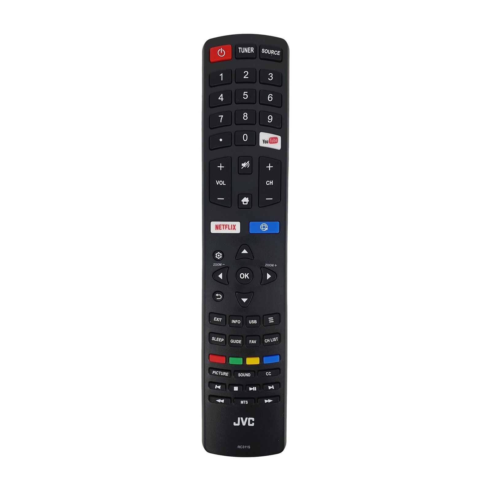 Original JVC Smart TV Remote Control RC311S - LT-55KC76 LT-65KB68 LT-6 ...