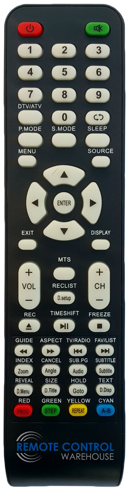 REPLACEMENT GVA REMOTE CONTROL FOR GVA  G18TVC15  TV - Remote Control Warehouse