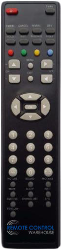 RANK ARENA REPLACEMENT REMOTE CONTROL - RANK ARENA TL3291 LCD TV - Remote Control Warehouse