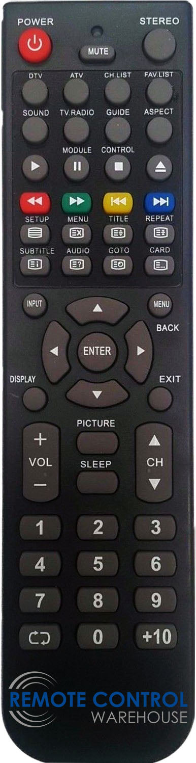 SPHERE CTC-A22LCDTVDVDN CTCA22LCDTVDVDN LCD&DVD COMBO TV REPLACEMENT REMOTE CONTROL