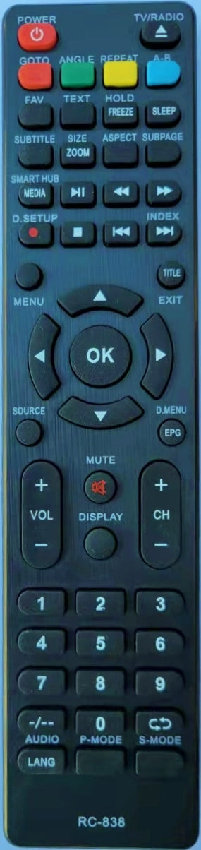 Blaupunkt BP3200HDV7100 v2 TV Replacement Remote Control