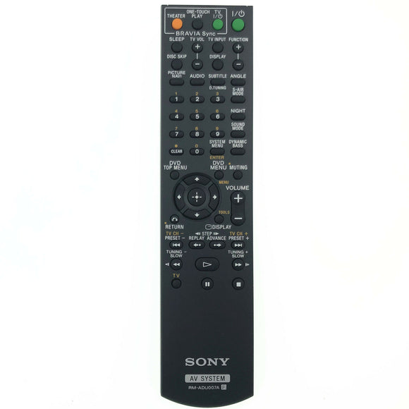 Original Sony Remote Control RM-ADU007 - DAVHDX274 DAVHDX275 DAVHDX576WF DAVHDX589W Genuine