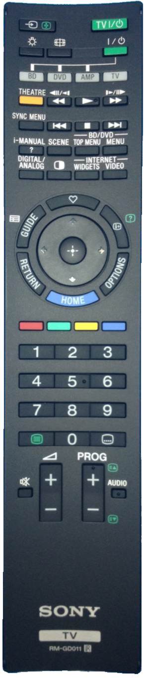 Original Sony Remote Control RM-GD011 - KDL-52LX900 KDL-60LX900 KDL-60NX810 TV Genuine