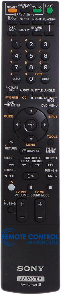 Original Sony Remote Control RM-ADP021 replace RM-ADP022 - DAV-DZ660 DAV-DZ860W Genuine