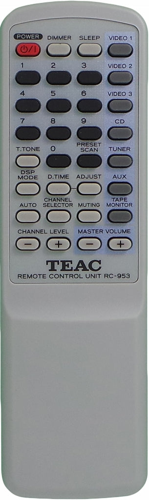 Original TEAC Remote Control RC-953 - AG-D8000 AGD800 AV Receiver - Remote Control Warehouse