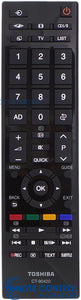 ORIGINAL TOSHIBA REMOTE CONTROL CT90420 REPLACE CT-8067 - 40L3750A  43L3750A  LCD TV - Remote Control Warehouse