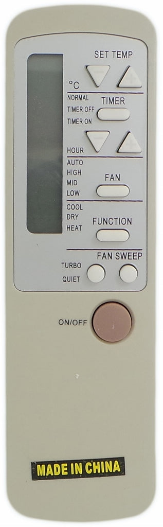 Replacement Ager Air Conditioner Remote Control - CAR-23PVFUN – Remote ...