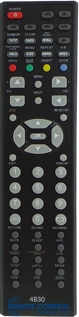 REPLACEMENT PALSONIC REMOTE CONTROL RC-4835 RC4835 - TFTV8135DT   LCD TV - Remote Control Warehouse
