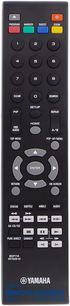 ORIGINAL YAMAHA Blu-Ray REMOTE CONTROL  BDP114 (WV152300) - Remote Control Warehouse