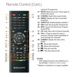 ORIGINAL BAUHN REMOTE CONTROL - ATVS55-915 ATVS55915 LED LCD SMART TV